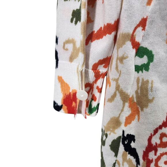 Chicos Multicolor Paisley Open Cardigan Sweater Womens Size M - Picture 3 of 6